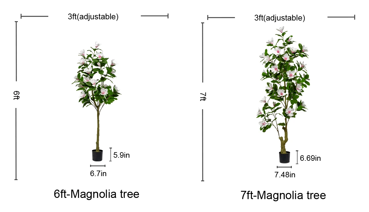 Realistic PE Artificial Magnolia Camellia Bonsai Tree Plastic Flower Indoor/Outdoor Wedding Birthday Party Landscaping manufacture