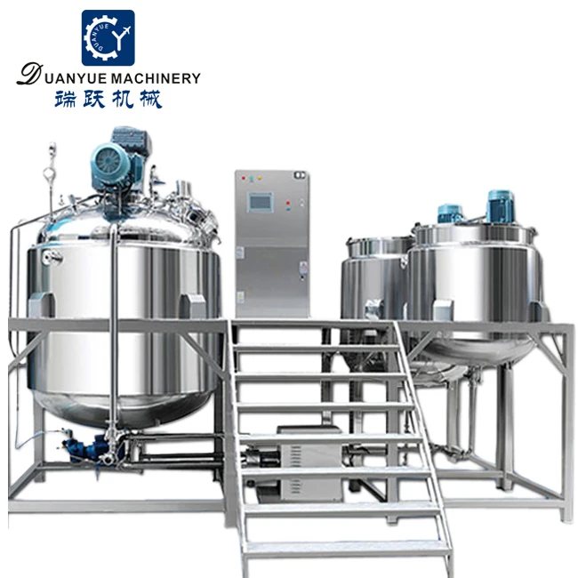 High Shear Vacuum Emulsifying Mixer Toothpaste Production Line Lip Pomade Making Machine