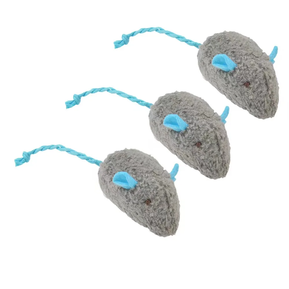 Kitten Furry Mice Toy Funny Pet Toys Furry Ball For Cat Rat Catnip Cat ...