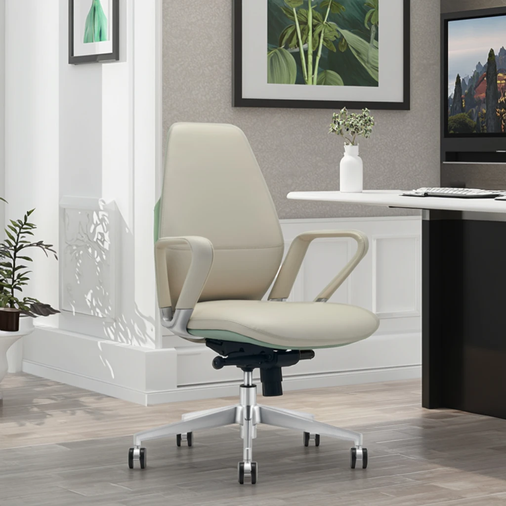 Modern Design Leather Ergonomic Executive Office Chair with Adjustable Height 4