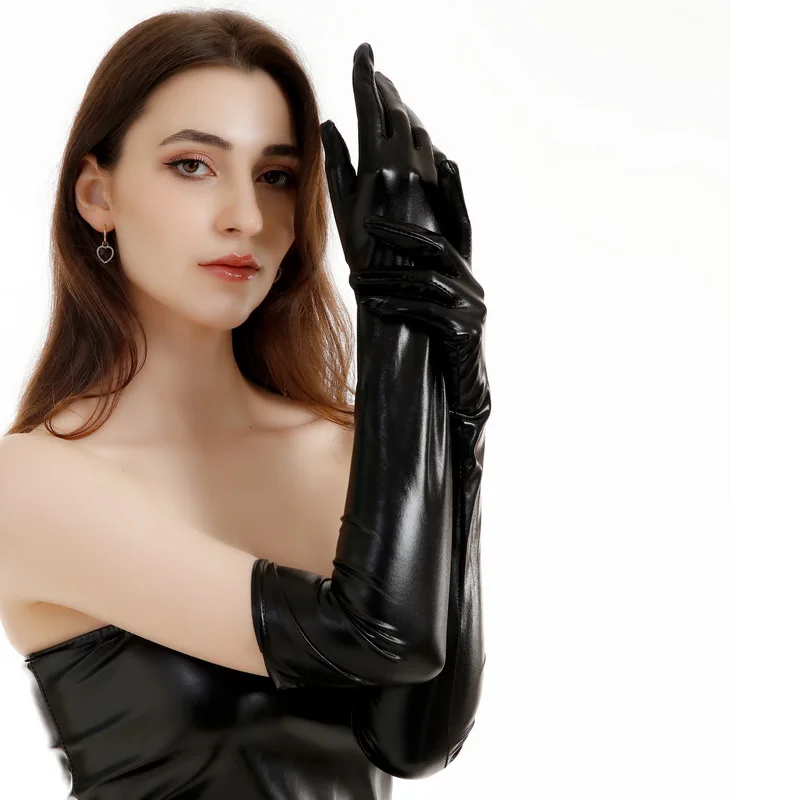 Женские эластичные длинные перчатки