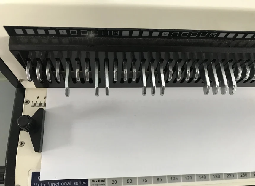 The Latest Style Durable Low Price Bright Office Plastic Sprial Wire Perfect Book Notebook Binding Machine A4 4:1 Size 46 Holes