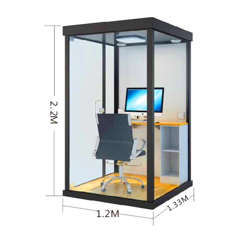 Mini Sound Insulation Booth Soundproof Working Room Live Broadcasting Pod Private Telephone Box Quite Commercial Office Meeting