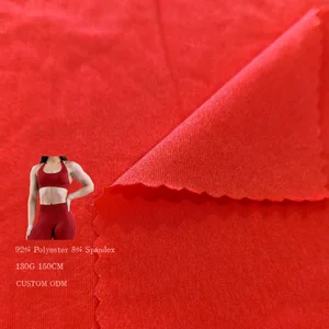 Elastic Jersey Fabric Stretch Knitted Sports Quick-drying Fabric 150CM130G Polyester-spandex Cationic Jersey Fabric