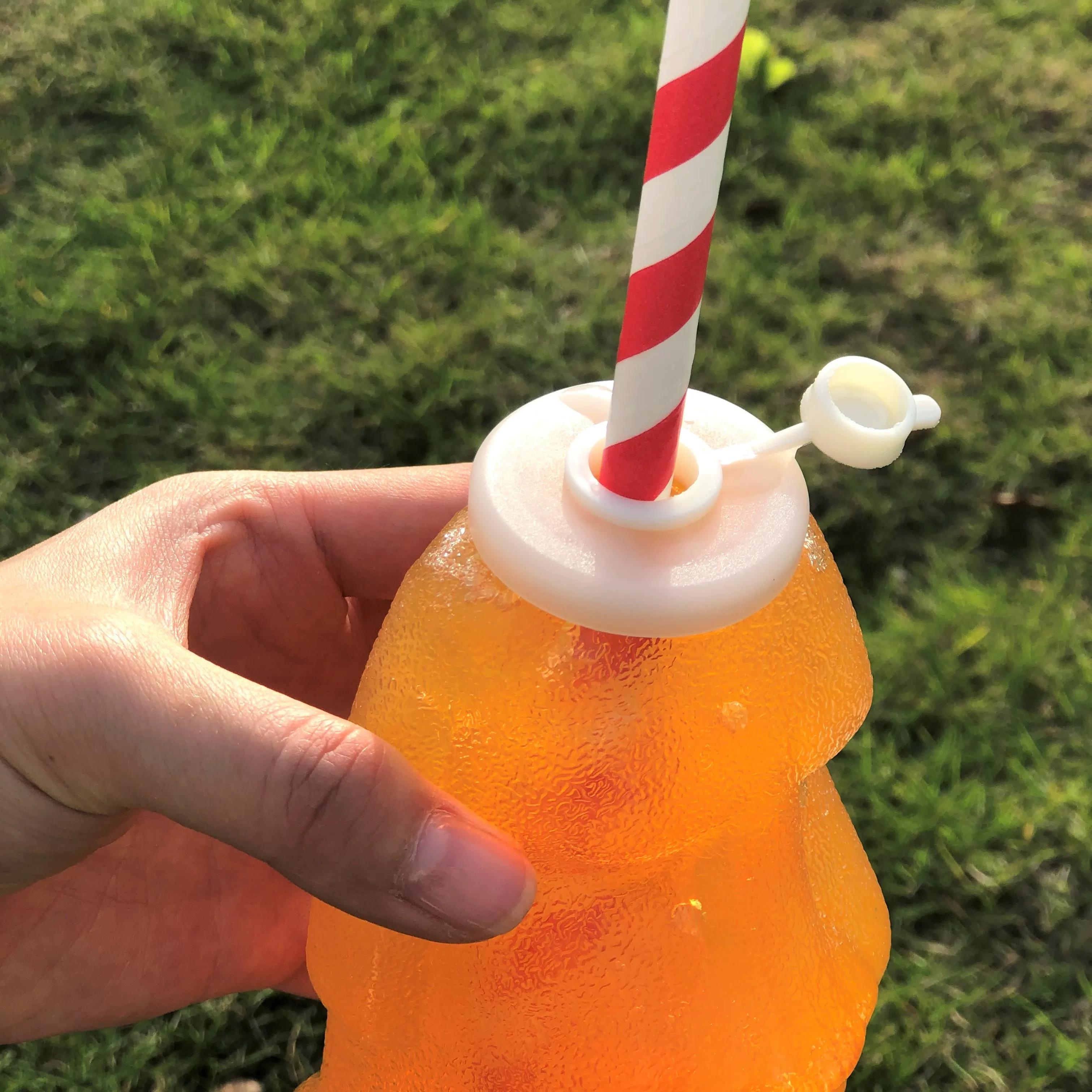 Wholesale 350ml New Design Easter Island  Moai Shape PP Plastic Drinking Bottle with Lid