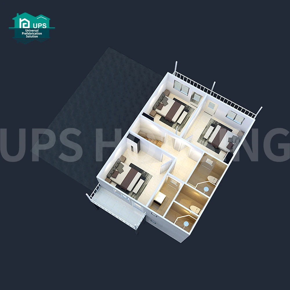 Econel Concrete Prefabricated House With Slab System for Real Estate Steel-in Structure Cement House Villa