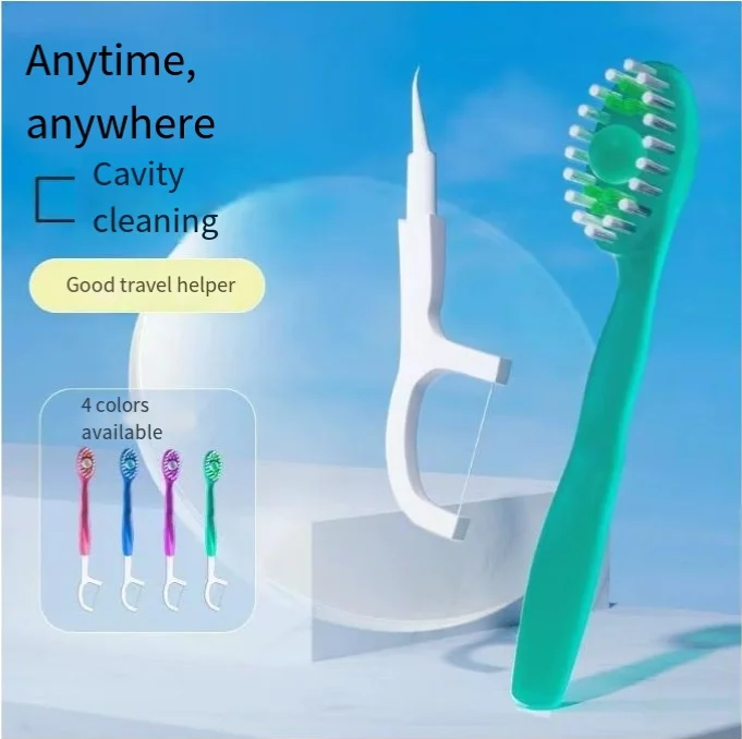 RTS Convenient Mini-Line Cleaning Brushes Disposable Mini-Bang Combination Toothbrush Business Travel Made of Durable Silicone