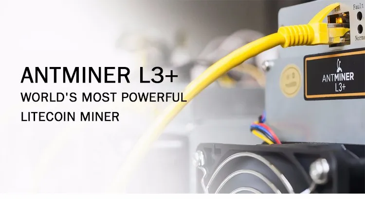 Asic Bitmain Antminer L3+ LTC Miner Machine 504mh/S 880W Second Hand