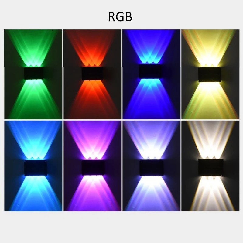 Up Down Solar Lights Warm White Rgb Color Changing Outdoor Wall Lamps Ip65 Waterproof Buy Up