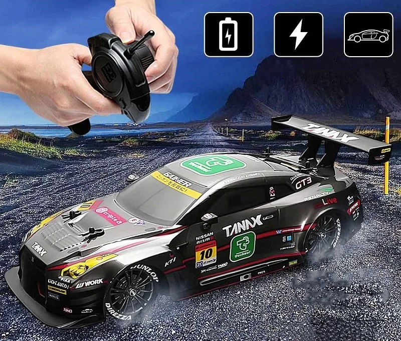 Carrinho De Controle Remoto Nissan Gtr Escala 1:10 Drift