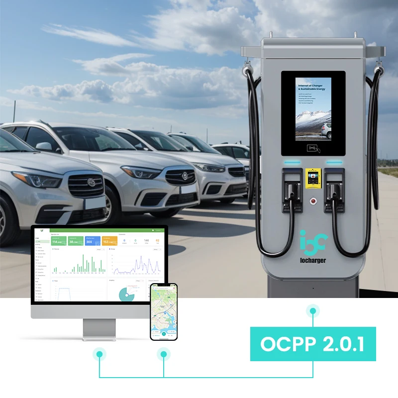 Ocpp Iso15118 Plug and Charge Ce Ccs1 Ccs2 Rfid Card Reader 120kw Fast Dc Ev Charger Station for Parking Lot Charging System