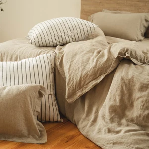 GOTS Certificate  100% Stonewashed French Linen 4 Pc  FDeep Pocket Sheets Bed Sheets Set