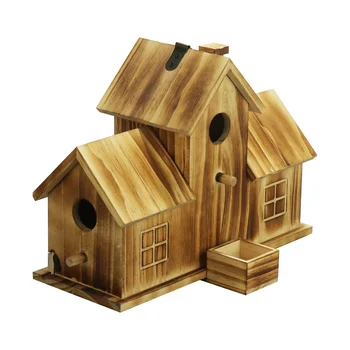Wooden Bird House for Finch Bluebird Wooden Hanging Birdhouse