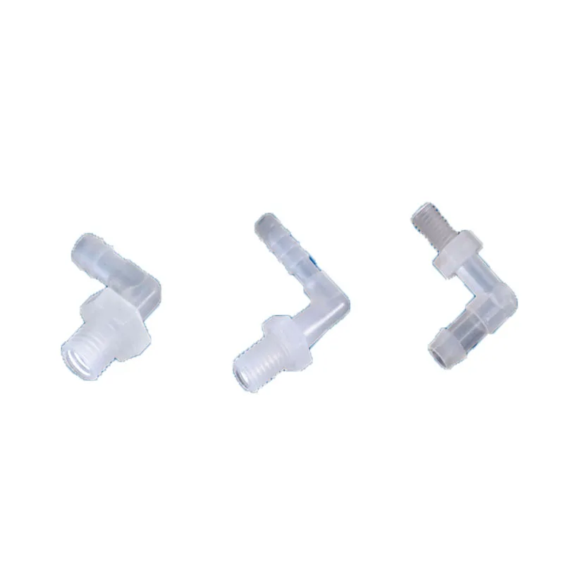 Chang En Food-Grade Right Angle Threaded Plastic Elbow Tube Connector Water Nozzle Gas Application OEM Customizable PP Body