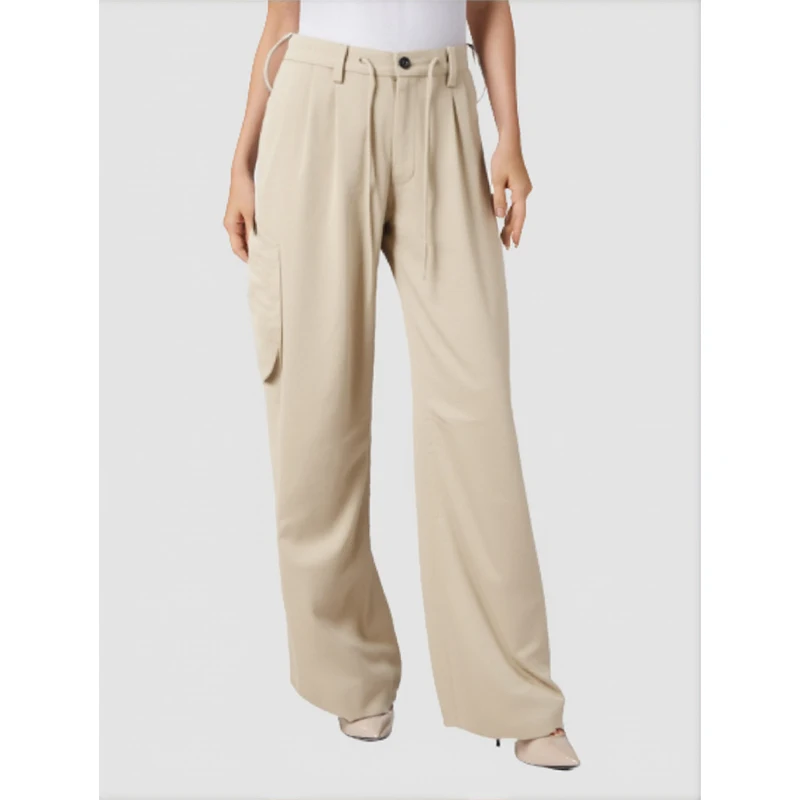 2025 New Women's Cargo Pants High Waisted Loose Fit Paratrooper Trousers American Retro Wide Leg Quick Dry Workwear Pants