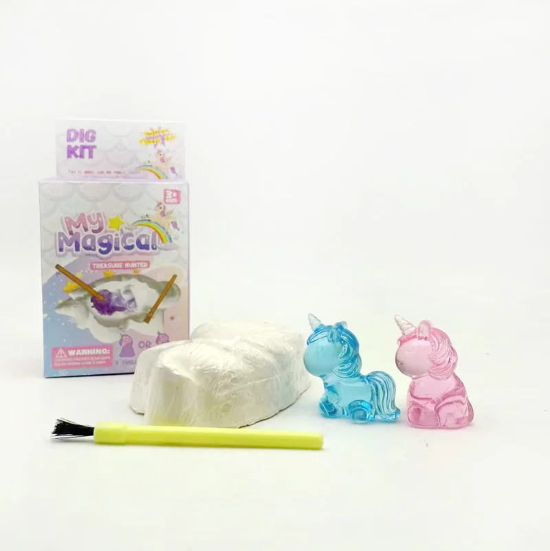 New Product Archaelogical Fossils STEM Toy with Tool Excavation Dig It up Unicorn Blind Box Gift Archaeological Gem Dig Toy