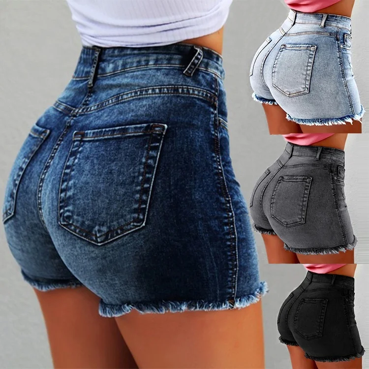 Romose Women's Denim Shorts – High Waist Washed Jeans Summer Hot Pants – Black XX-Large - View #8