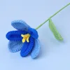 Gradient sapphire blue-Open tulip flower stem