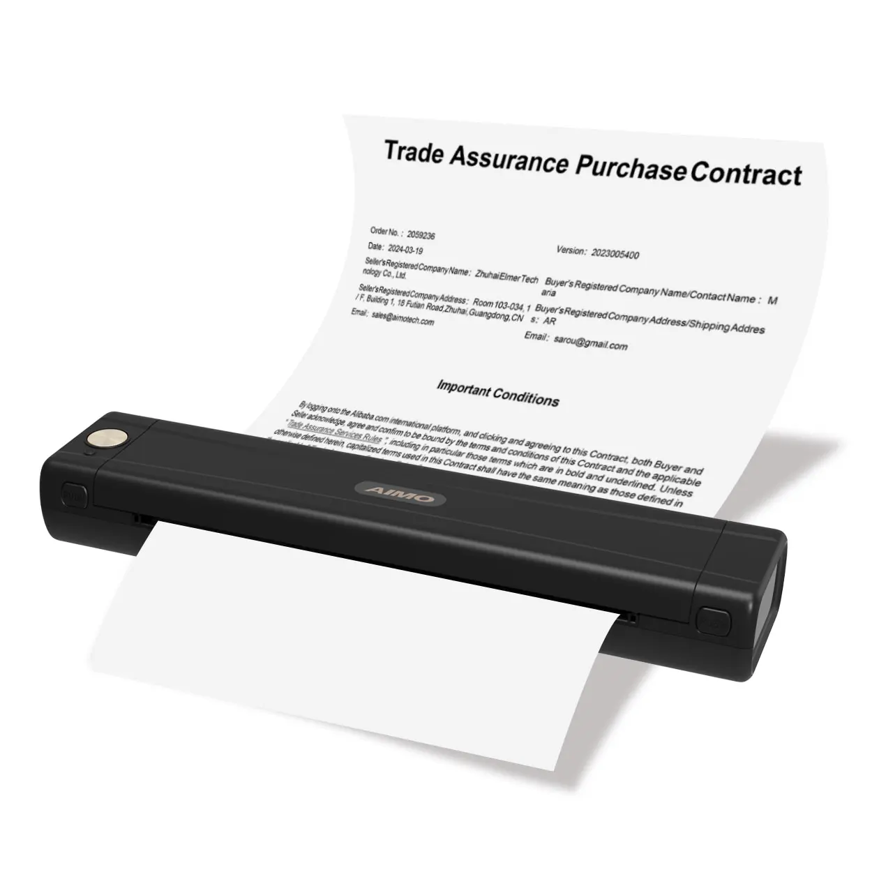 Easy Use Blue tooth  Wireless Direct Thermal Label Printer Thermal Label Printer 4x6 Thermal Printer A4