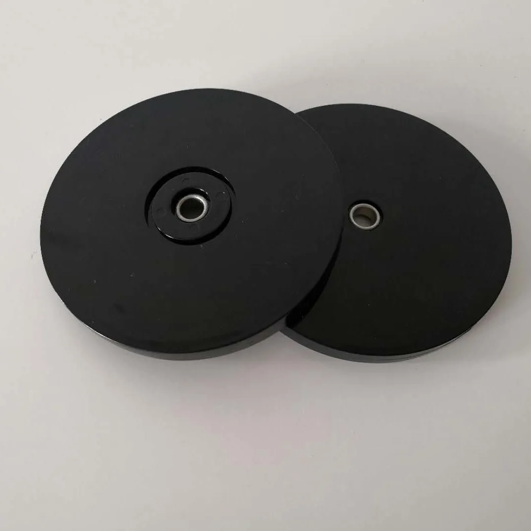 
 6 дюймов черный 360 градусов пластиковая вращательная настольных подносов 