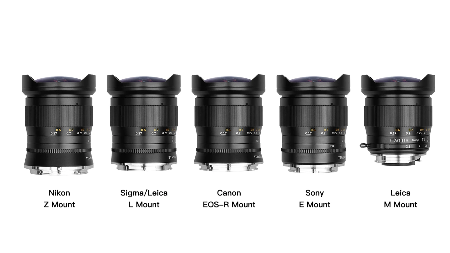 Ttartisan 11mm F2.8 Fisheye Lens - Wide-Angle for Sony, Canon, Nikon
