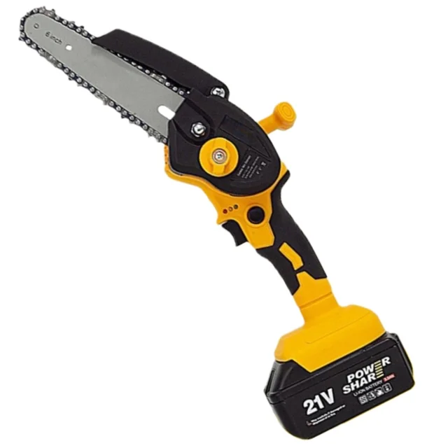 NEOBRISKEN Industrial Cordless 6-Inch Mini Chainsaw 600W Security Lock 2 Batteries Handheld DIY Small Pole Chainsaw OEM