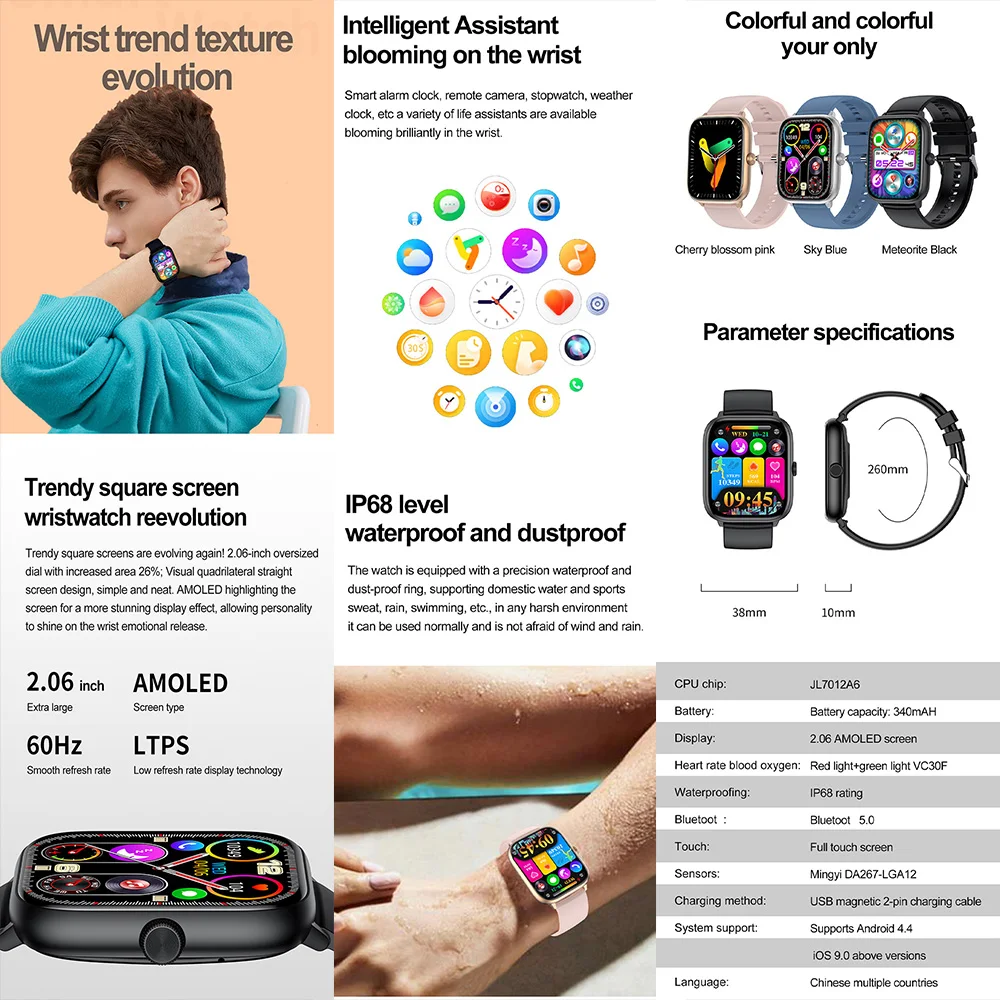 Mini Amazfit Gts Voice Assistant Smart Watch For Men Women