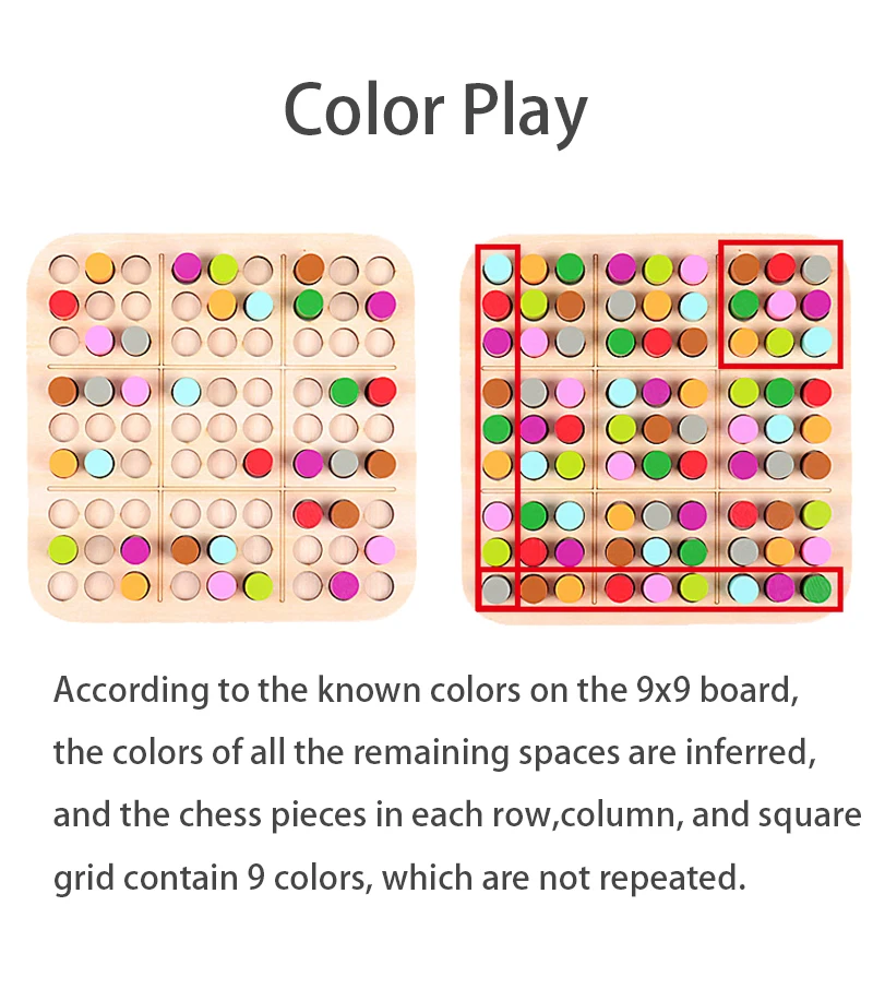 Children Sudoku Games Chess Toys Cognitive Color Digital Board Party