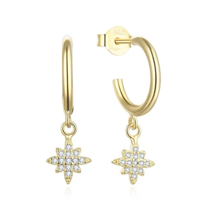 Joyeria Plata 925 Silver Earrings Aaa Zircon Jewelry Huggie Earring