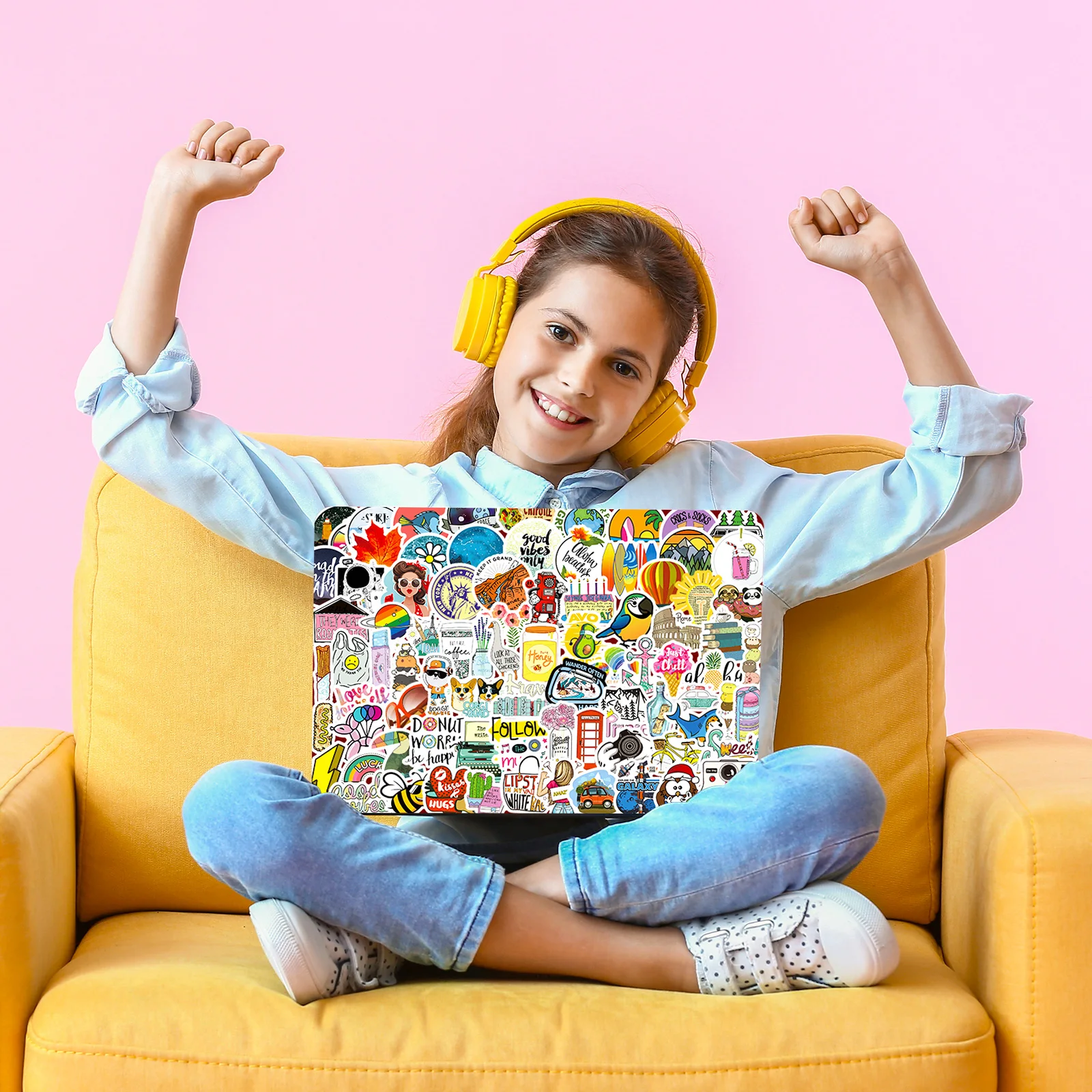 Custom Design Cute Pvc Vinyl Sticker Pack Printing Kawai Aesthetic