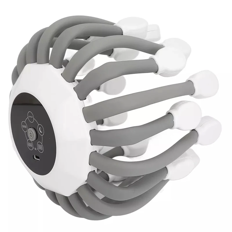Adult Universal Silicone Octopus Automatic Spider Vibration Scalp Electric  Head Massager Intelligent Timing Head Massager Device