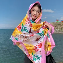 High Quality Handcrafted Waistcoat Headscarf Cotton Linen Hijab Scarf Women's Versatile Scarves Printed Cape Scarf Shawls