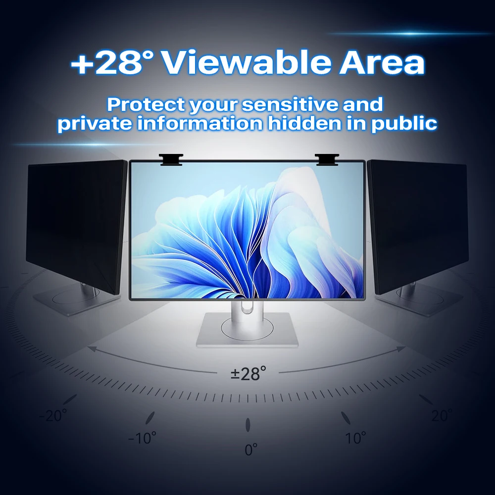 LFD 10 Computer Privacy Filter Screen Protector 24/27 Inch LCD Monitor Acrylic Hang-on Type Privacy Filter 4H PET Phone