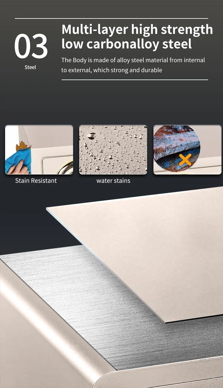 Cash Box Deposit Lock Digital Diy High Security Steel Storage Car Hotel Mini Customized Home and Office CEQ Safe 1.2 Mm 17E-EF manufacture