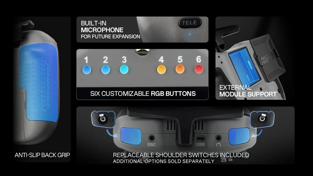 Radiomaster TX15 Radio Controller V5.0 Hall Sensor Gimbals (ELRS / M2) Remote Control 10