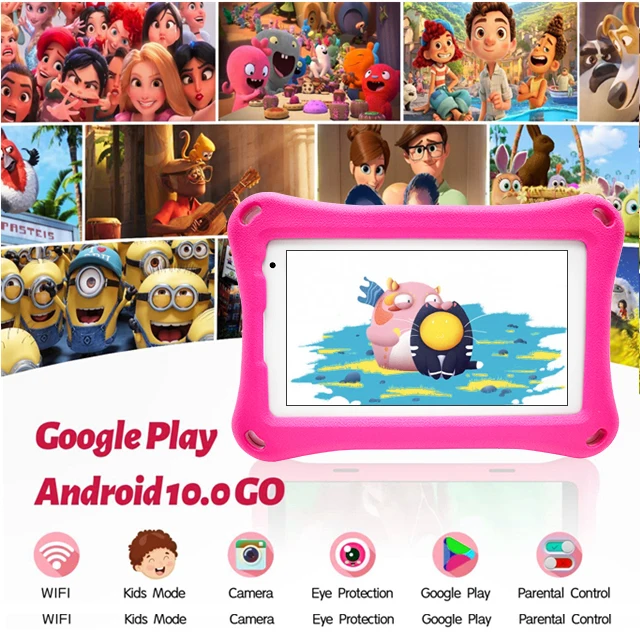Fast Shipping in Stock Wifi 1 Pcs MOQ Child Educational Tablets 1gb Ram 16gb Rom 7 Inch Android Kids Tablet Pc