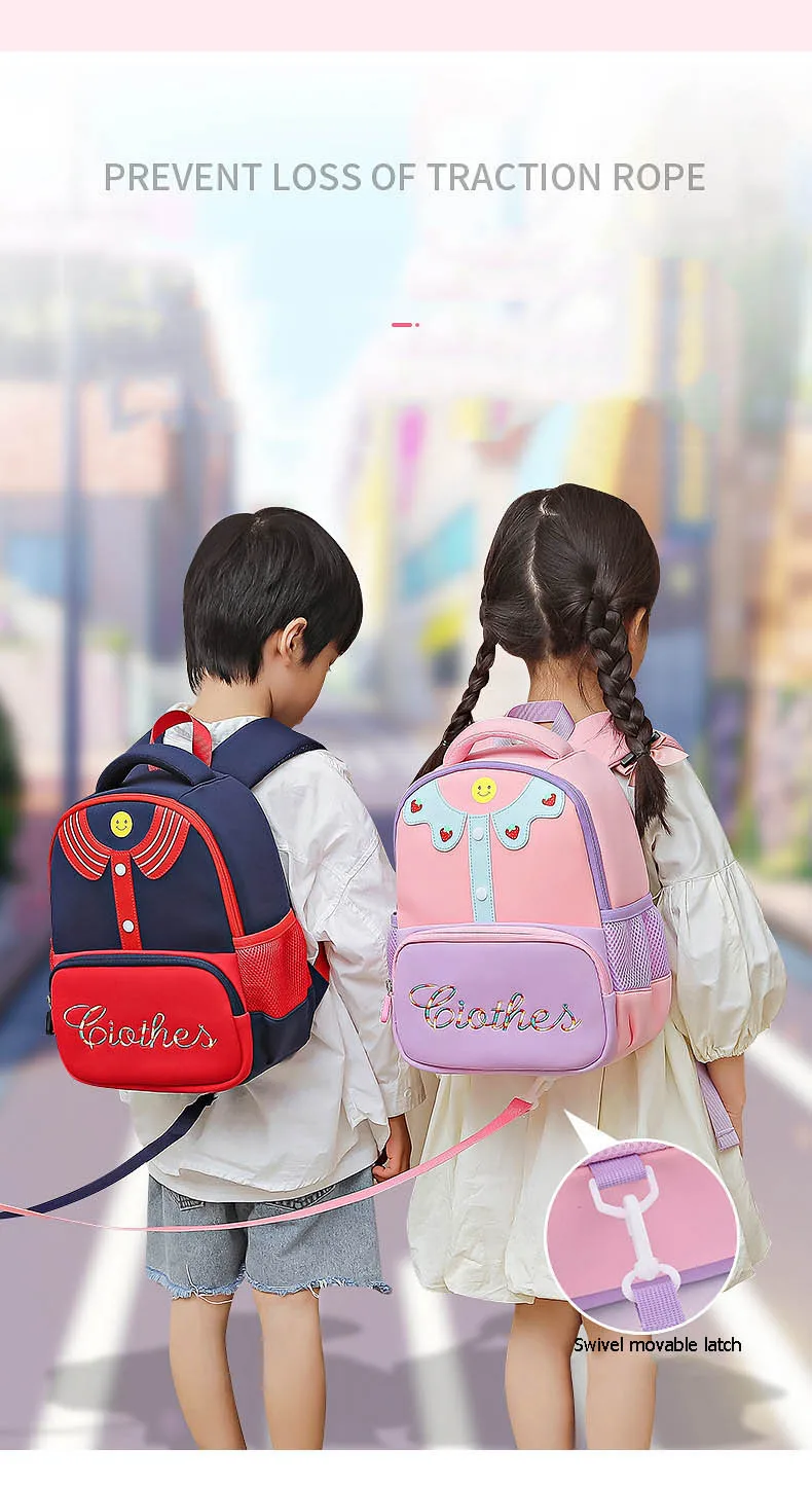 Cross-border new clothes smiling face children's school bag ultra-lightweight ridge protection load relief kindergarten bag