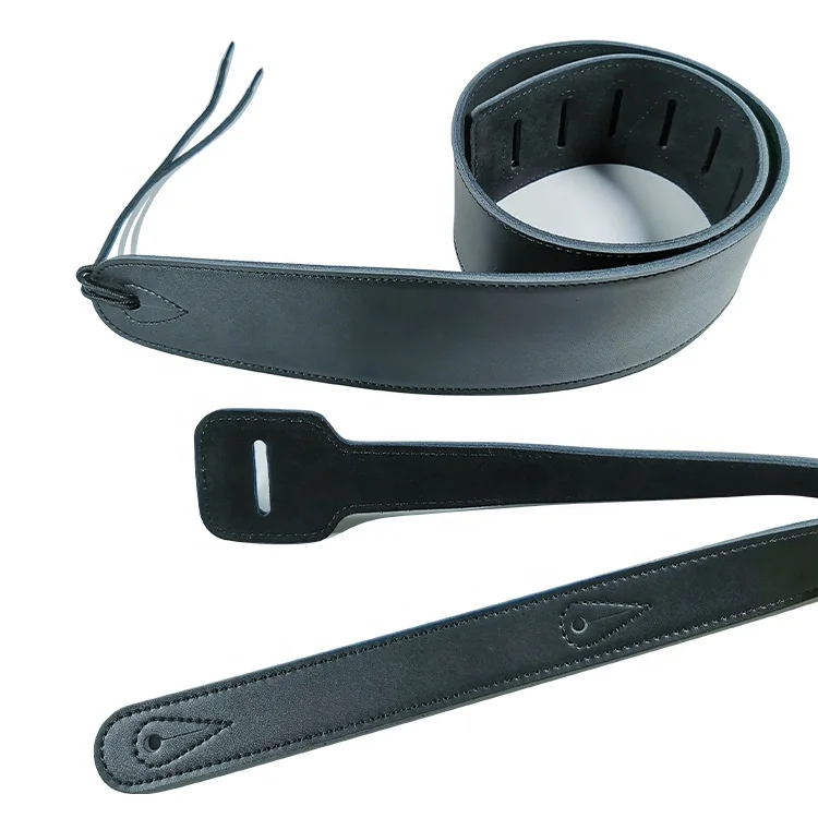 soft touch black acoustic guitar leather strap - buy guitar