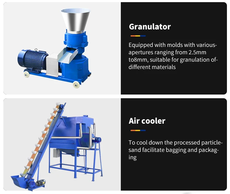 New 3000kg/h Feed Pelletizer Machine Animal Poultry Feed Pellet Production Line Feed Mixer Machine factory