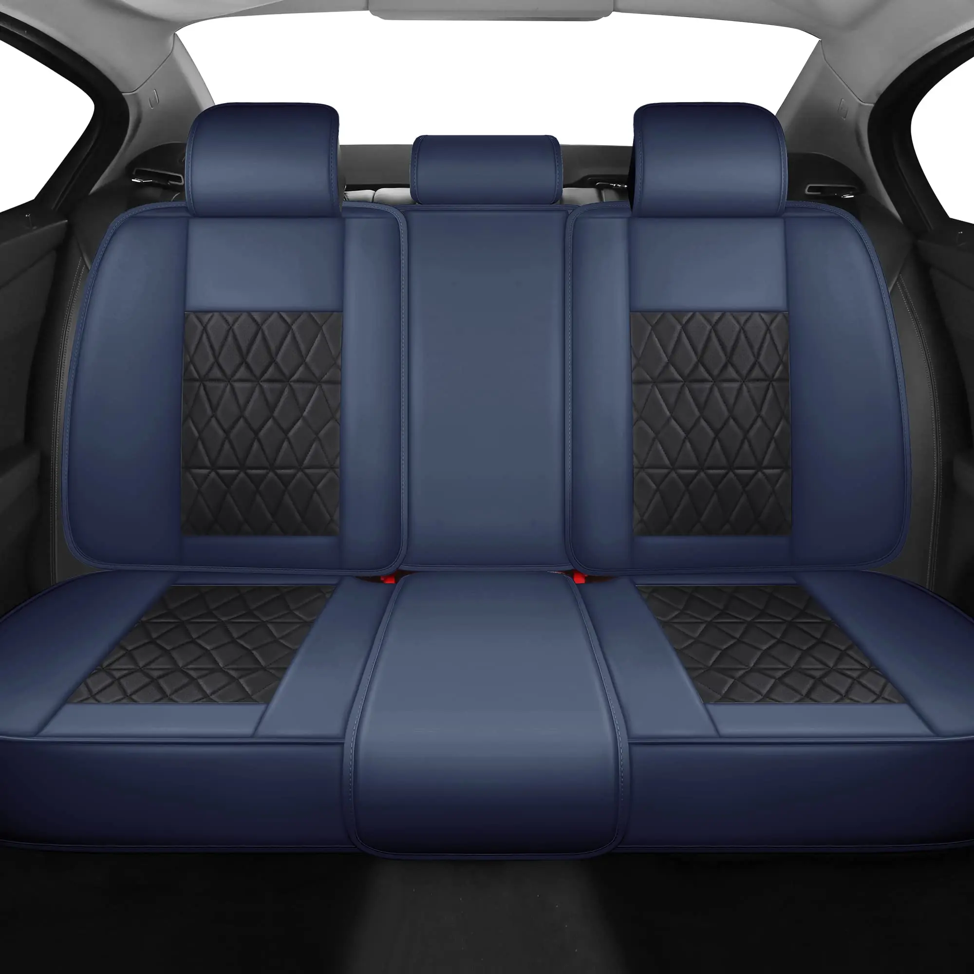 5pcs Car Seat Covers Full Set With Waterproof Leather,Airbag Compatible