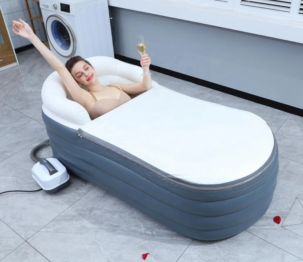 2022 New Designed Family Inflatable Bubble Bathtub PVC Barrel with New Bubble Machine