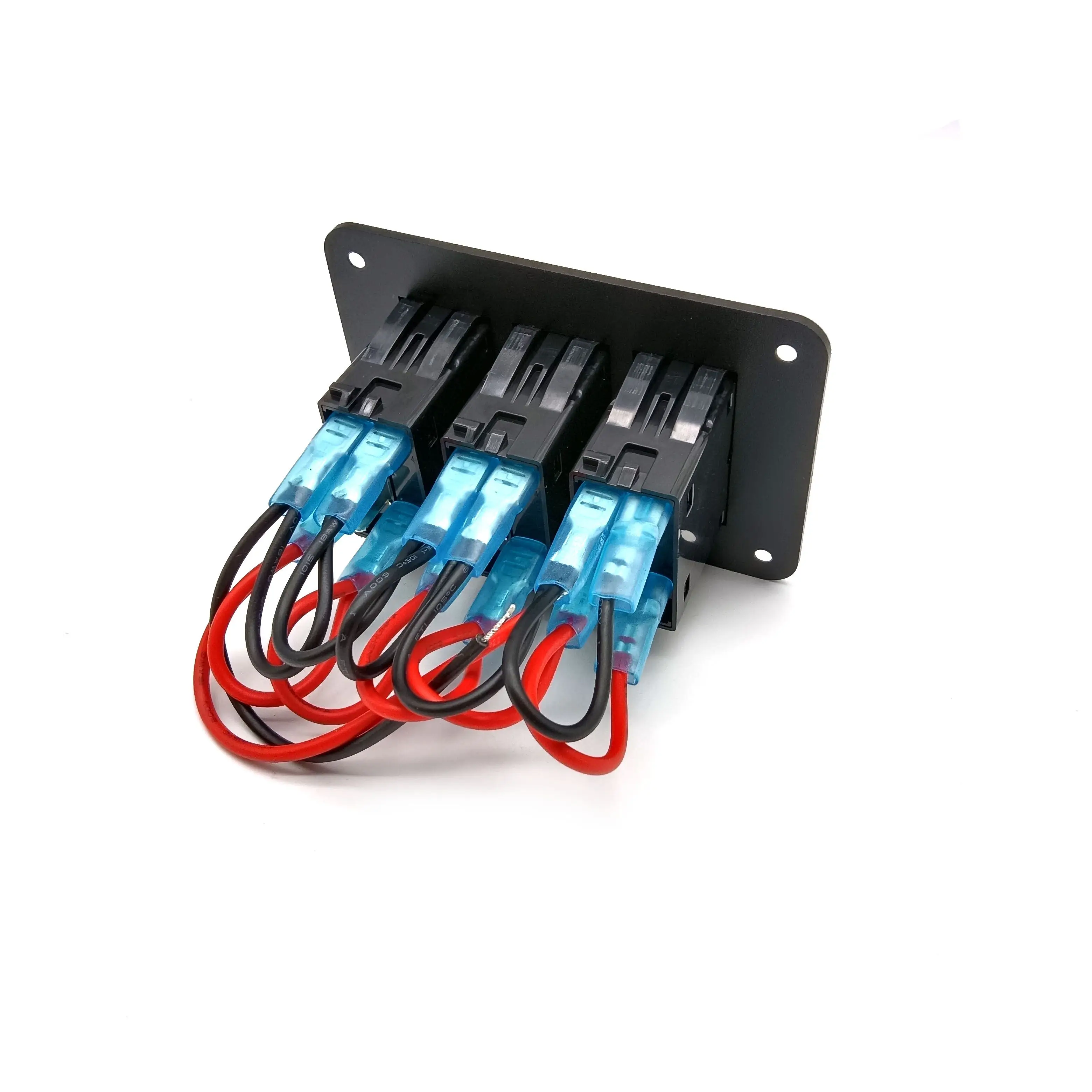 L Series on Off Rocker Switch 12V Blue LED Light 5Pin 3 Gang Panel Switch for Cars Trucks Boats