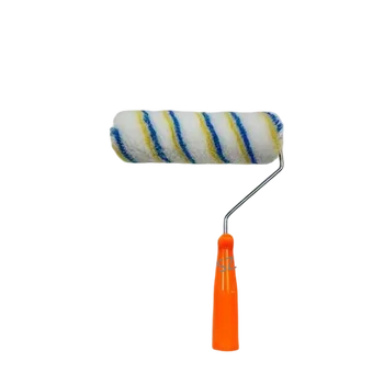 8 Inch Polyester Paint Roller Brush Blue Yellow Stripe 8" Wall Decoration Painting Tools for House Floor Painting