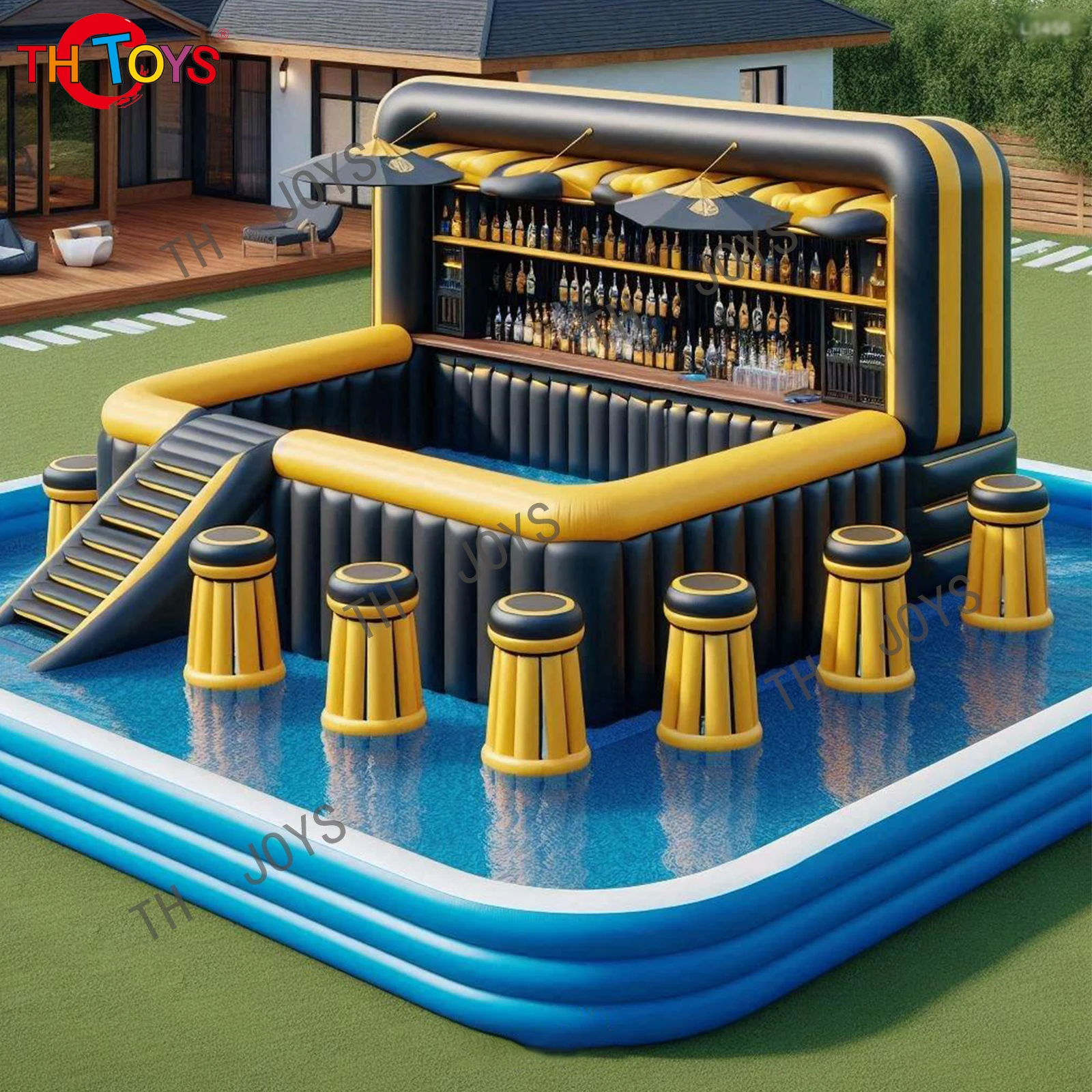 Customized Waterproof Inflatable Floating Pool Bar - ODM