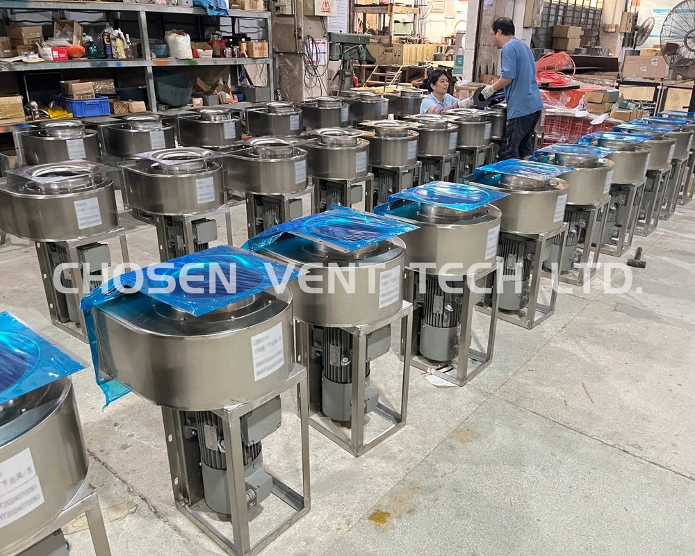 CHOSEN Small Industrial High Suction Kitchen Exhaust Centrifugal Air Blower for Smoke Extraction with Impeller
