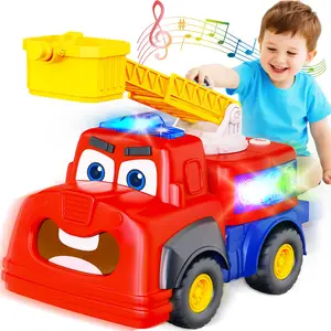 EPT Baby Early Educational Learning Multifunction Electric Fire Engine Truck Toy With Music and Light