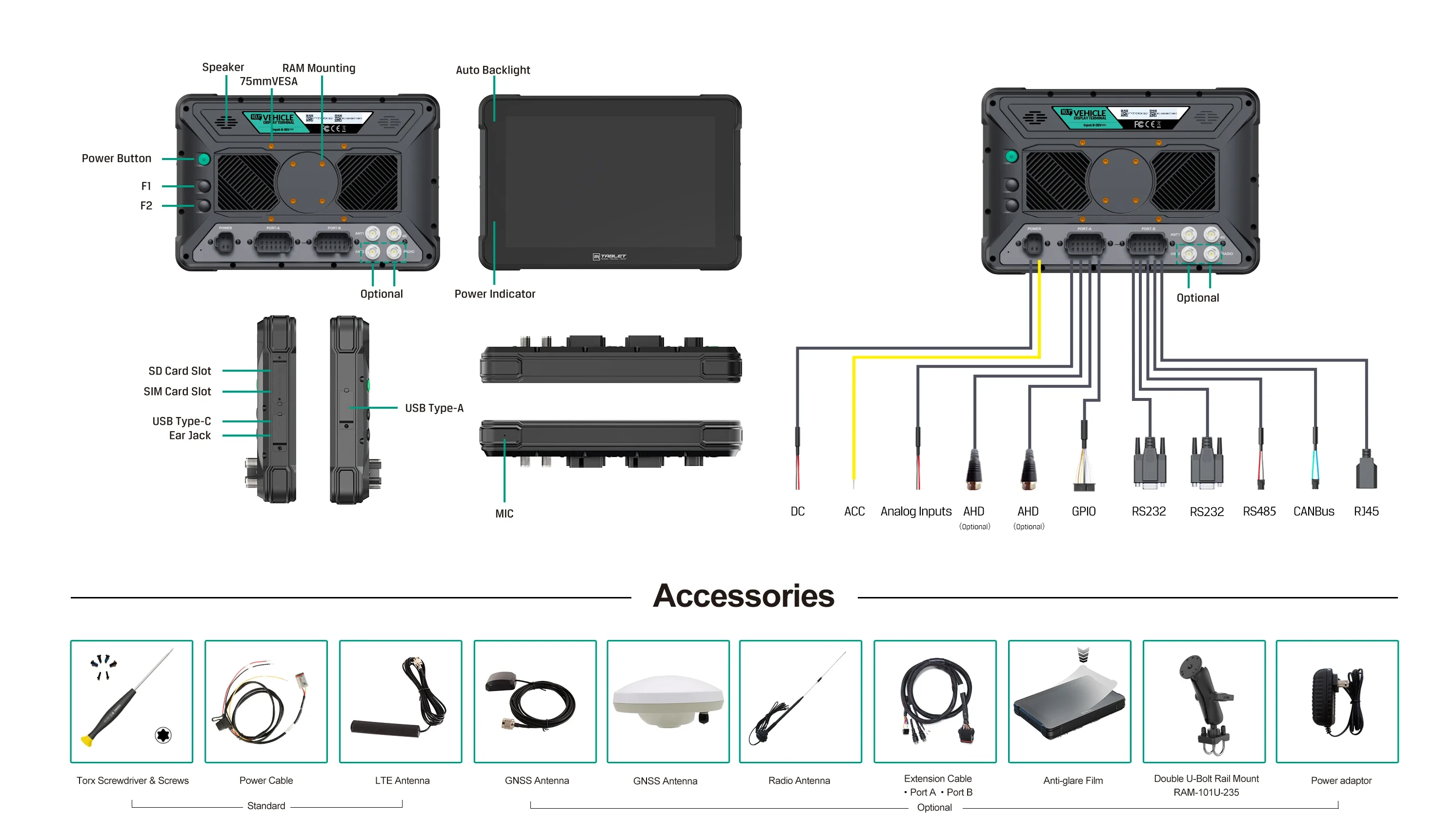 10 Inch Rugged Android Tablet AT-10A - Precision GNSS