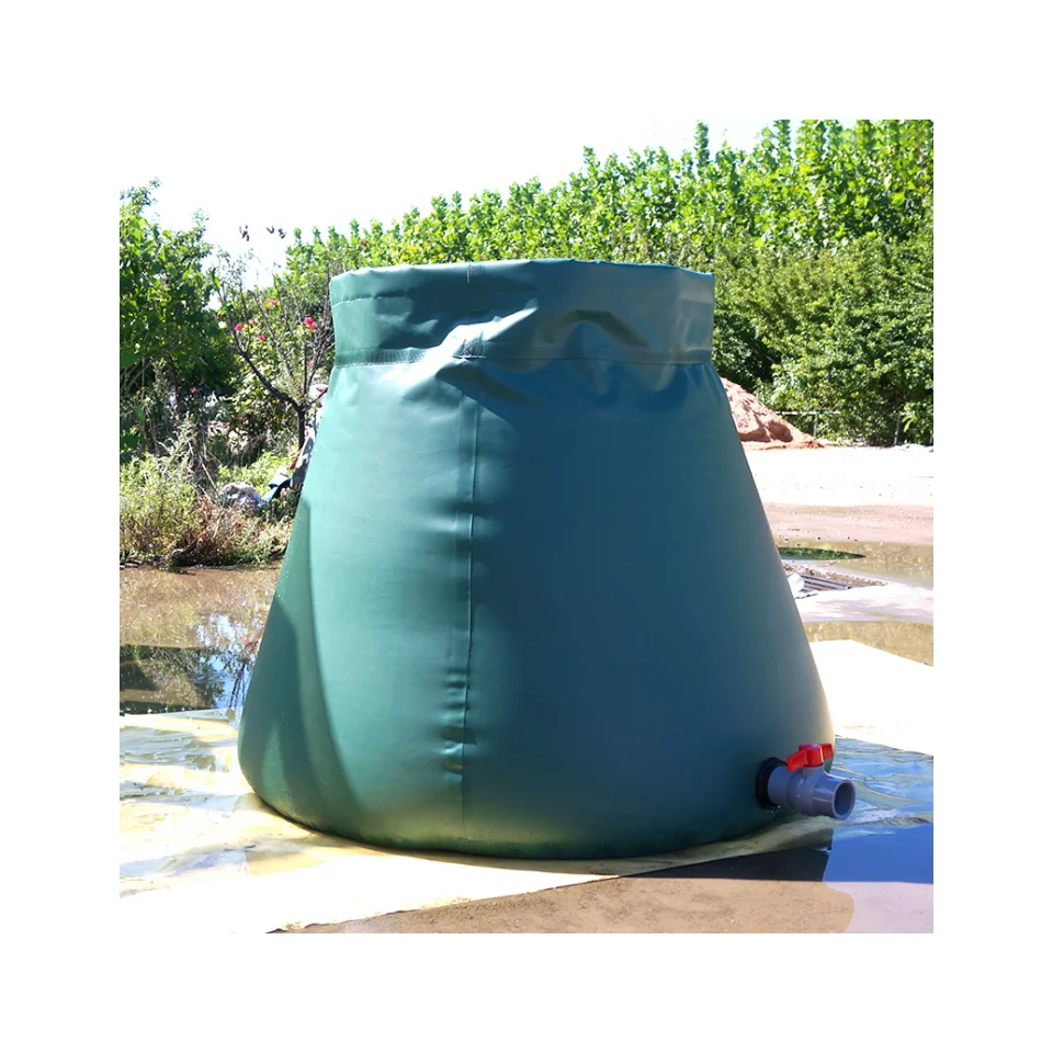 Factory Top Open Flexible PVC Collapsible Onion Shape 1000L Stand Water Collection Tank Rain Water Tanks For Garden