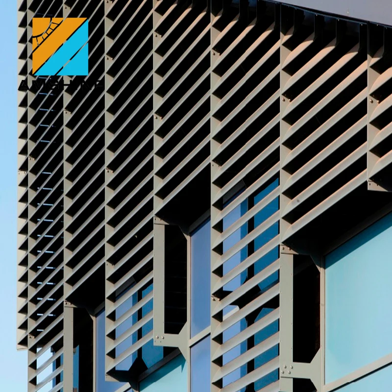 Vertical Airfoil Aluminum Louvers