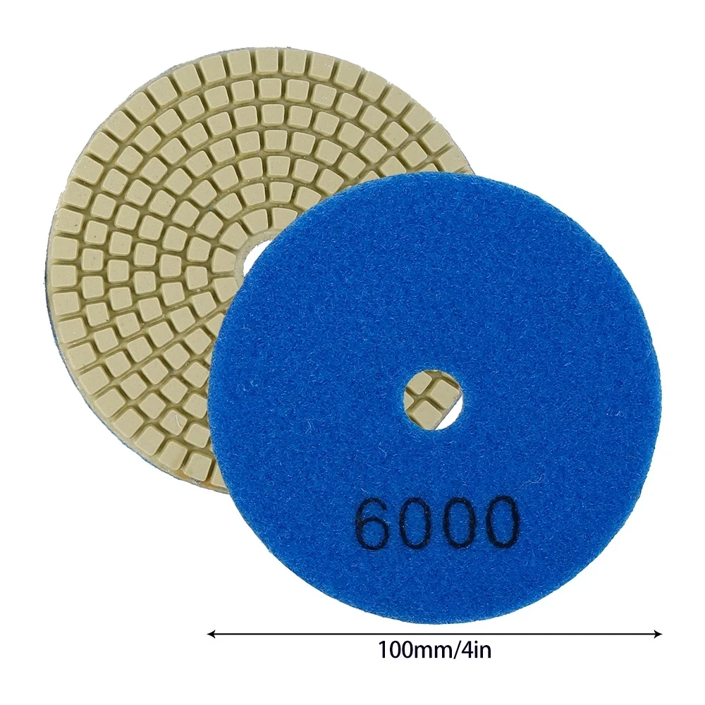 12pcs Diamond Polishing Pads Kit 4 Inch 100mm Wet/dry For Granite Stone
